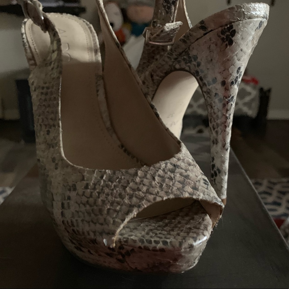 Sold Aldo snake skin looking high heels